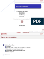 Matrices Invertidas