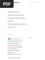 Materi 2 - Obligation, Prohibition, and Suggestion - Advice