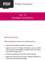 Unit 3 - Strategy Formulation