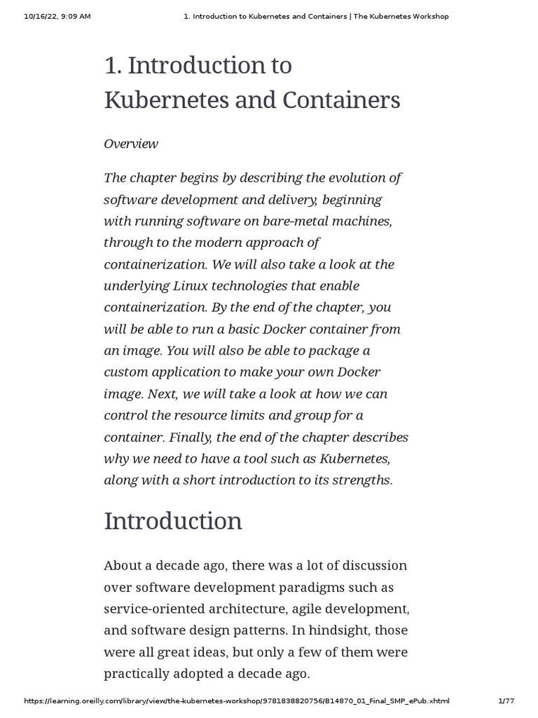 Introduction To Kubernetes and Containers - The Kubernetes Workshop ...