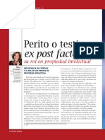 Perito o Testigo Ex Post Facto