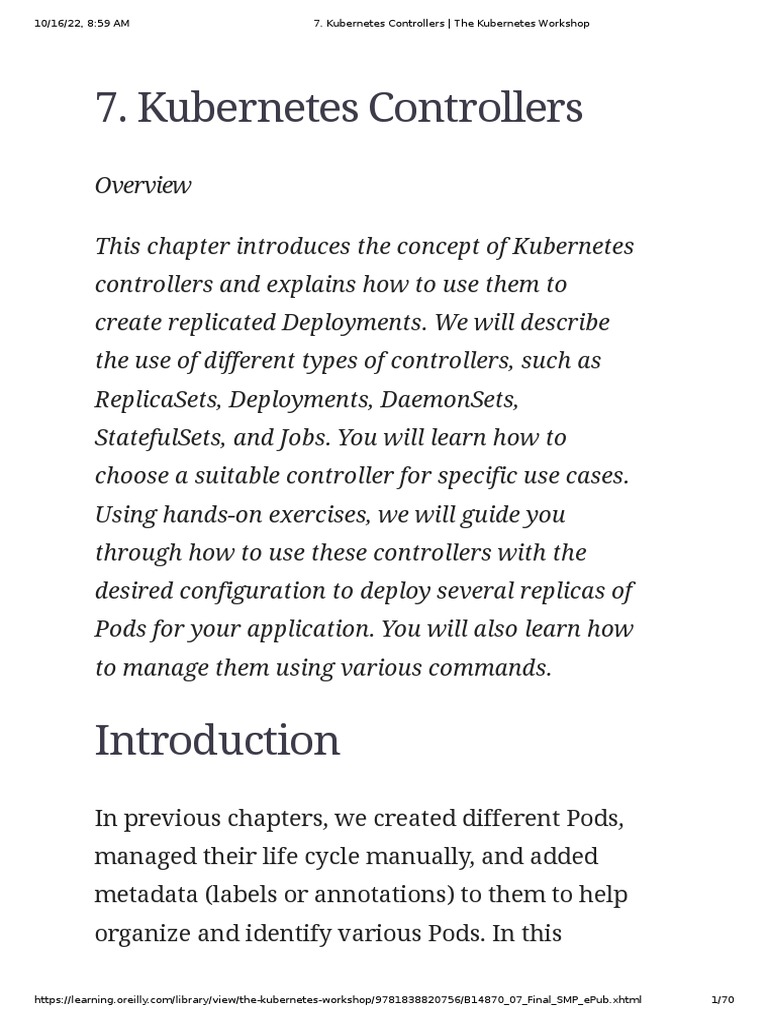 Kubernetes Controllers - The Kubernetes Workshop | PDF | Information ...