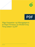 BP Labour Rights and Modern Slavery Principles 21 11 2019 - Tagalog