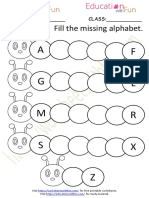 Missing Alphabet Worksheet 3