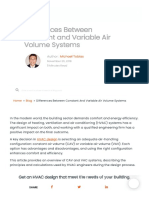 Differences Between Constant and Variable Air Volume Systems