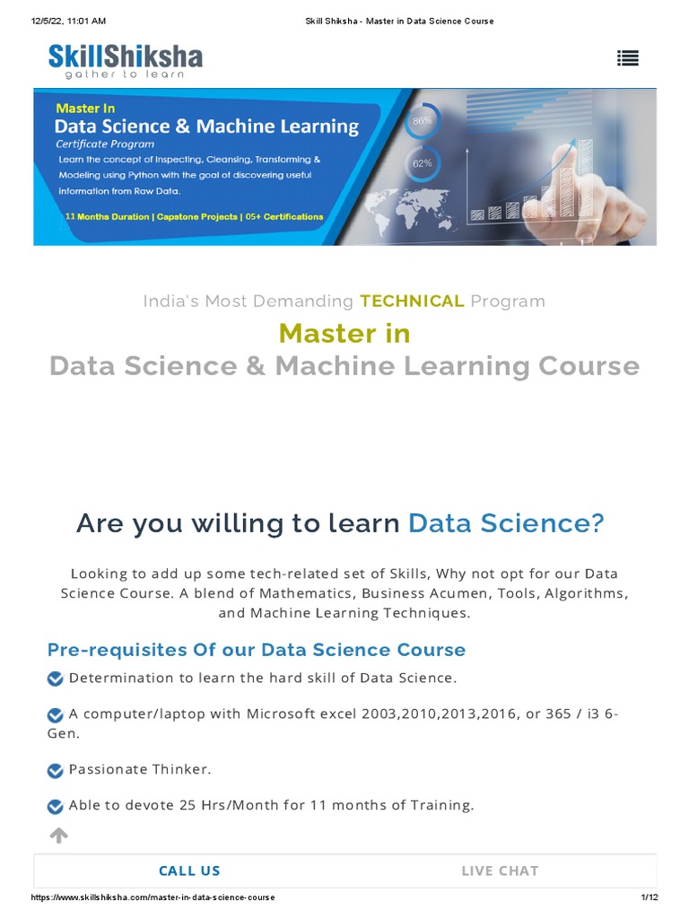 Master In Data Science