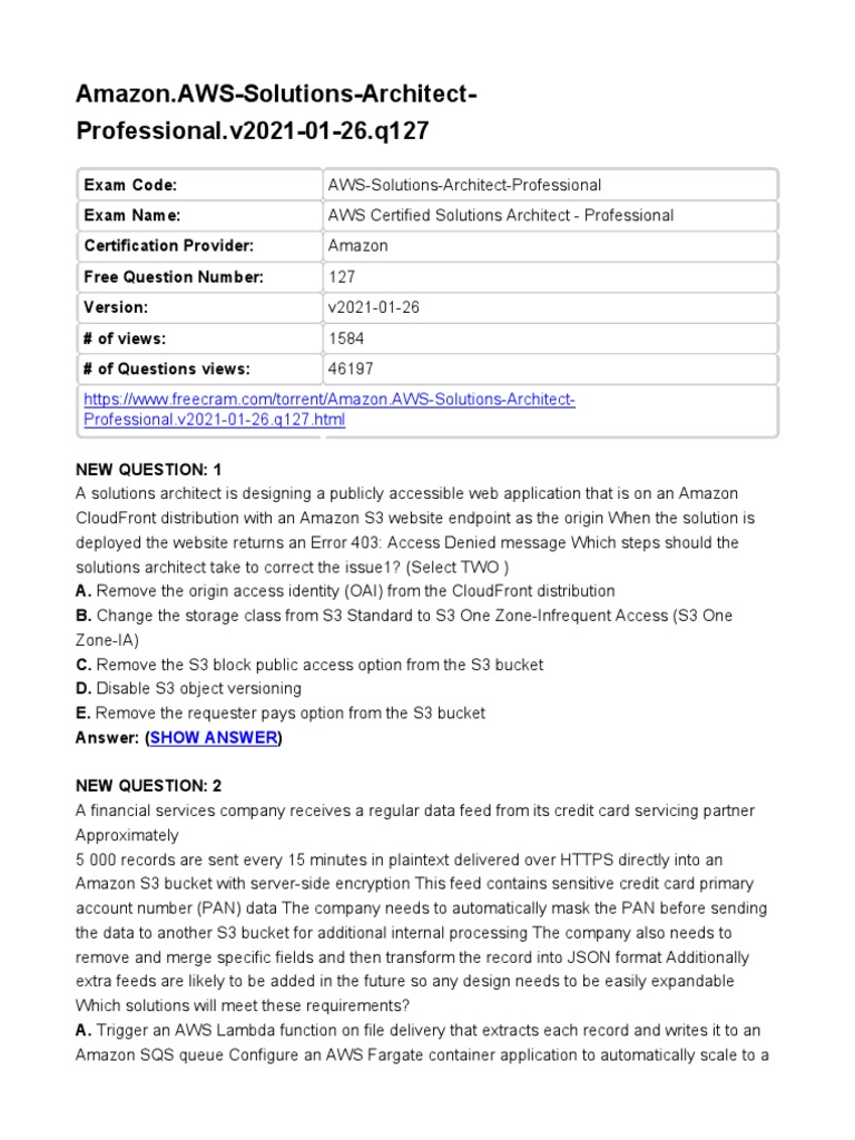 Aws Solutions Architect Pdf , 【吐血整理】AWS助理架构师认证备考资料大汇总 – DIMSO