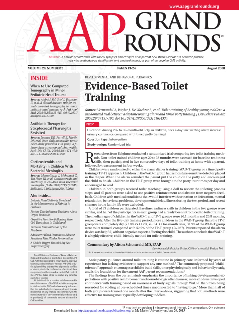 Evidence Based Toilet Training PDF Ct Scan Traumatic Brain Injury
