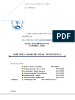 Especificaciones Tecnicas Estructuras - Grupo 06