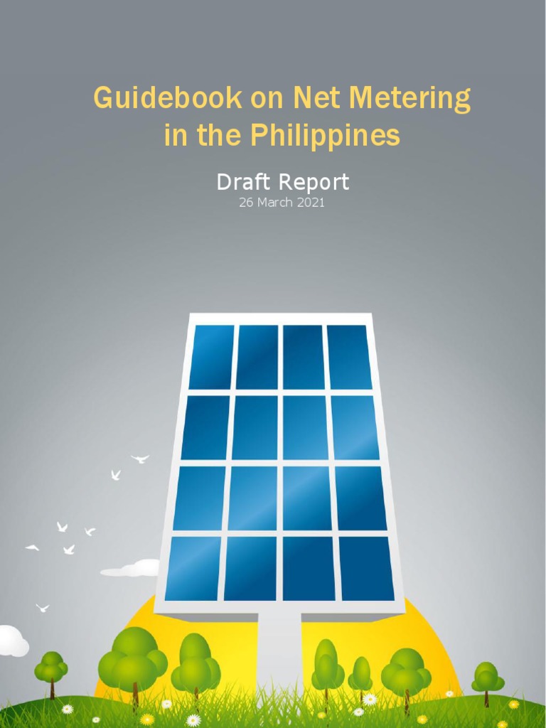 Draft Guidebook On Net Metering 2021 PDF Photovoltaic System