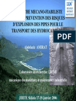 Approche mecano-fiabiliste dans la prévention des risques d’explosion des pipes