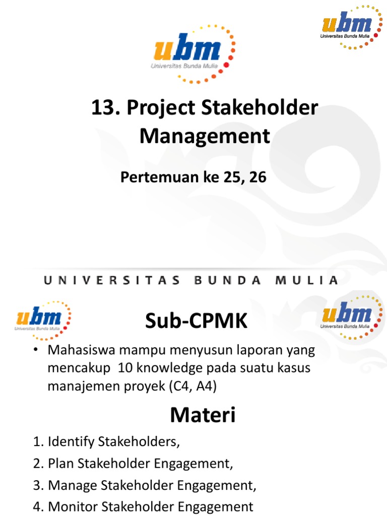 Pb13mat 13 Project Stakeholder Management Download Free Pdf