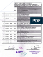 MBA - Regular Exam - Time Table Nov-Dec 2022