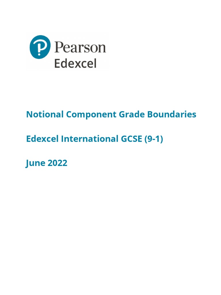 Edexcel IGCSE English as a Second Language Grade Boundary Max Mark