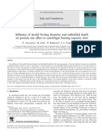 Influence of Model Footing Size and Embedded Depth on Particle Size Effect in Centrifuge Tests