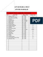 Daftar Harga Obat September 2022