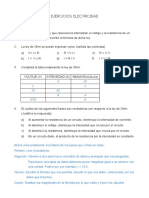 Ejercicios Electricidad - Boletín 2. Ley de Ohm