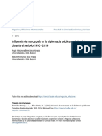 Influencia de Marca País en La Diplomacia Pública en Colombia Durante El Periodo 1990-2014