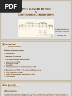 Finite Element Method IN Geotechnical Engineering: DR Mazin Alhamrany