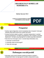 Analisis Regresi Dan Korelasi Sederhana