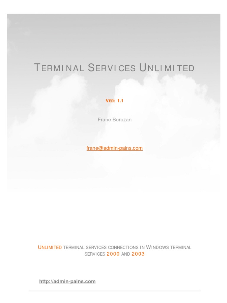 TSU All1 1 | PDF | Remote Desktop Services | Windows Server 2003