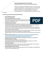 HPE 3071: Program Planning, Implementation and Evaluation Health Promotion Program Planning Project Part #1: Needs Assessment Plan (20 Points)