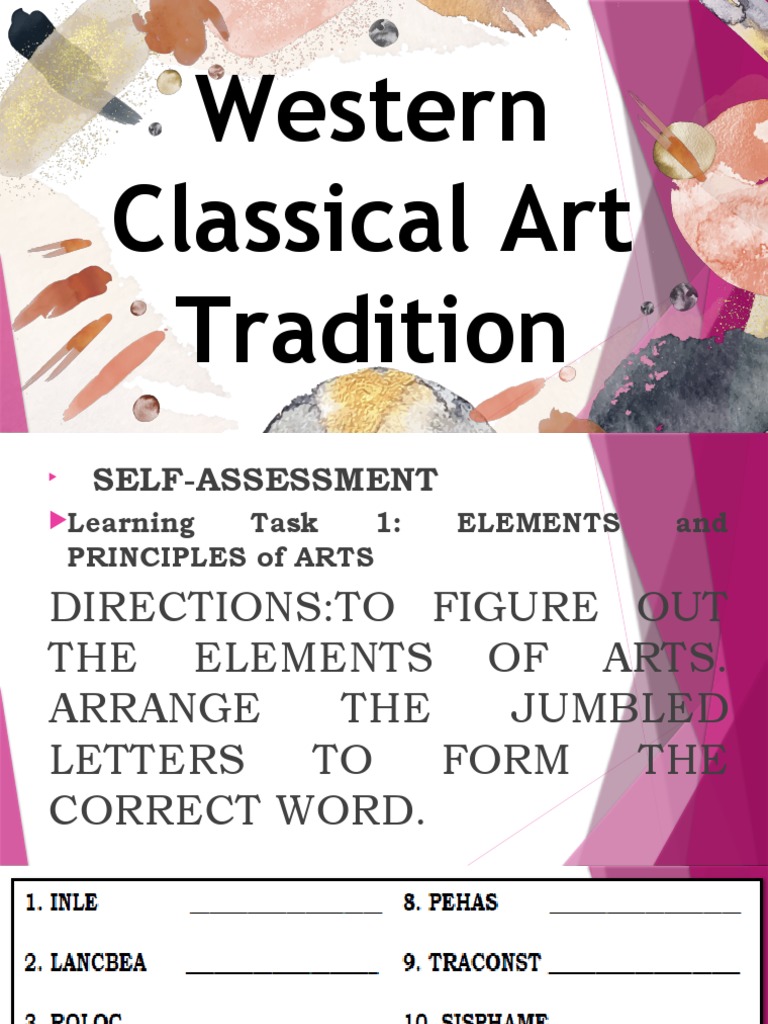 Q1 WesternClassicalArtTraditions Edited PDF Paintings Mosaic