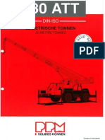 DIN-ISO technical specifications chart for hydraulic telescopic boom lifts