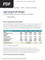 Operating Profit Margin