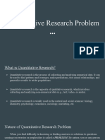 Quantitative Research Problem