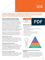 Cambridge Igcse Guide For Universities Factsheet A