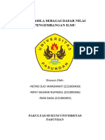 Pancasila Sebagai Dasar Nilai Pengembangan Ilmu Kelompok 10