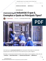 Manutenção Industrial - O Que É, Exemplos e Quais Os Principais Tipos