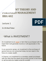 Lecture 1 Investment Theory