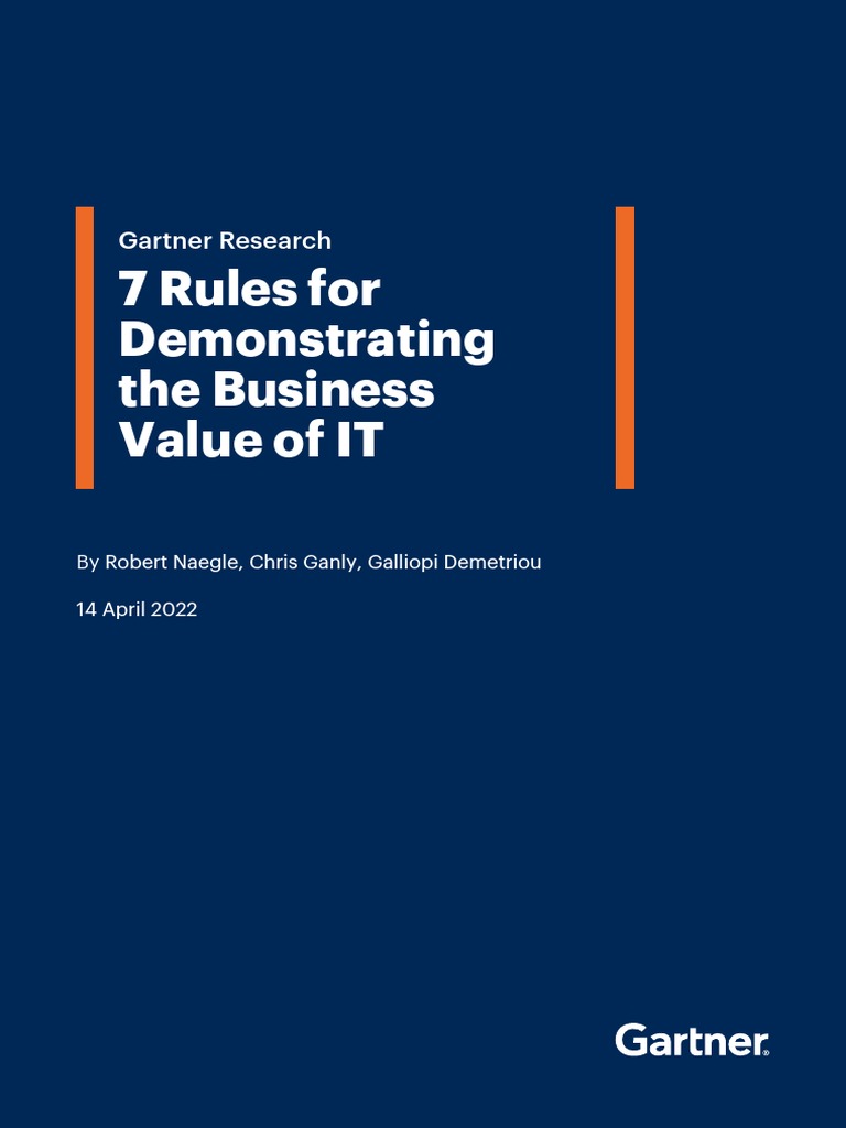 7 Rules For Demonstrating The Business Value of It | PDF | Business ...