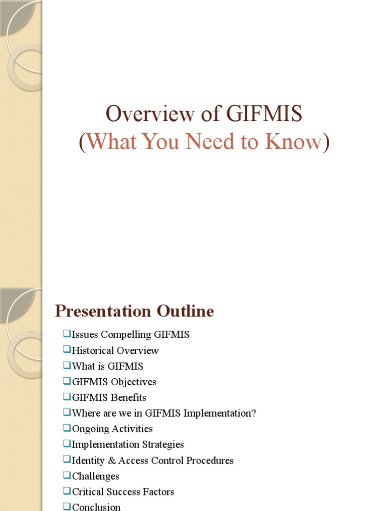 Overview Of GIFMIS PDF Password User Computing 