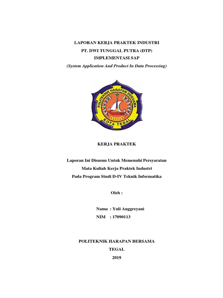 Pt dwi tunggal putra dtp implementasi sap system application and