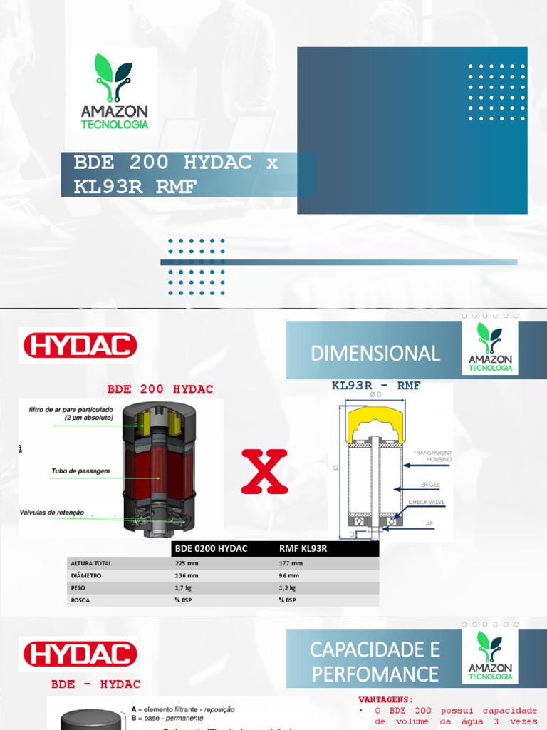 0.0 3rP9.0 3rsg!attachment!a3 Comparativo Técnico BDE 200 HYDAC X RMF KL93 PDF