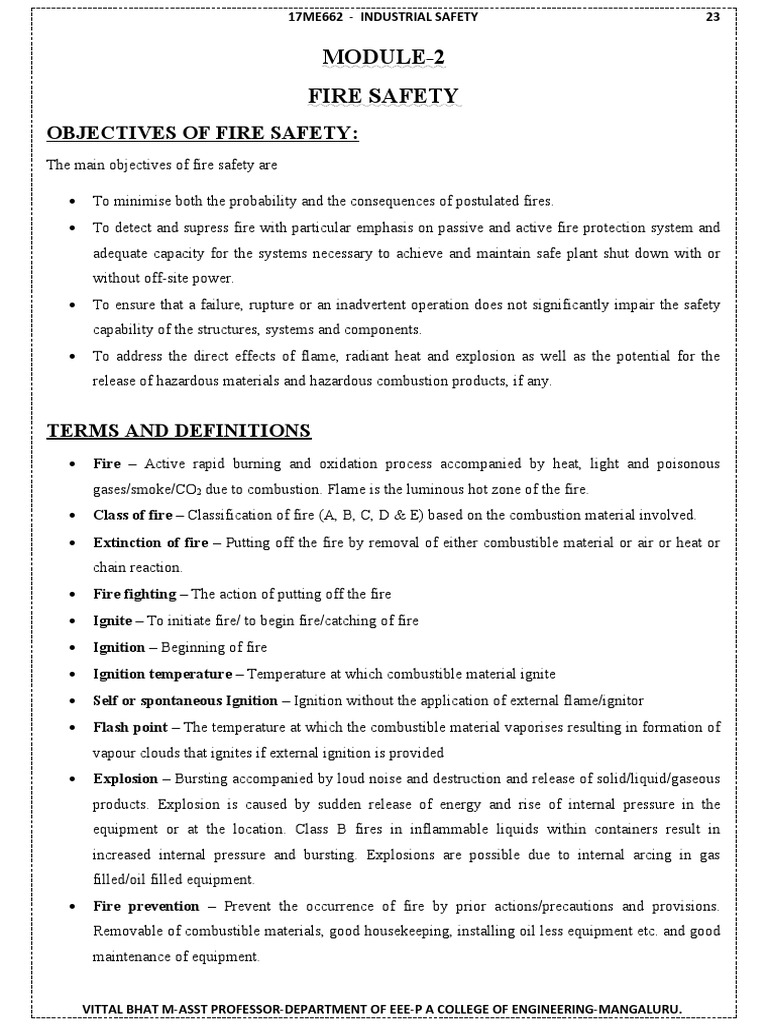 Module 2 Fire Safety Pdf Fires Combustion