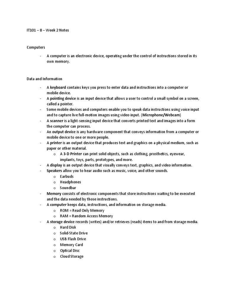 It101 8 week 2 notes pdf world wide web internet web