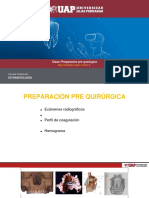 Preparación prequirúrgica y exámenes de laboratorio