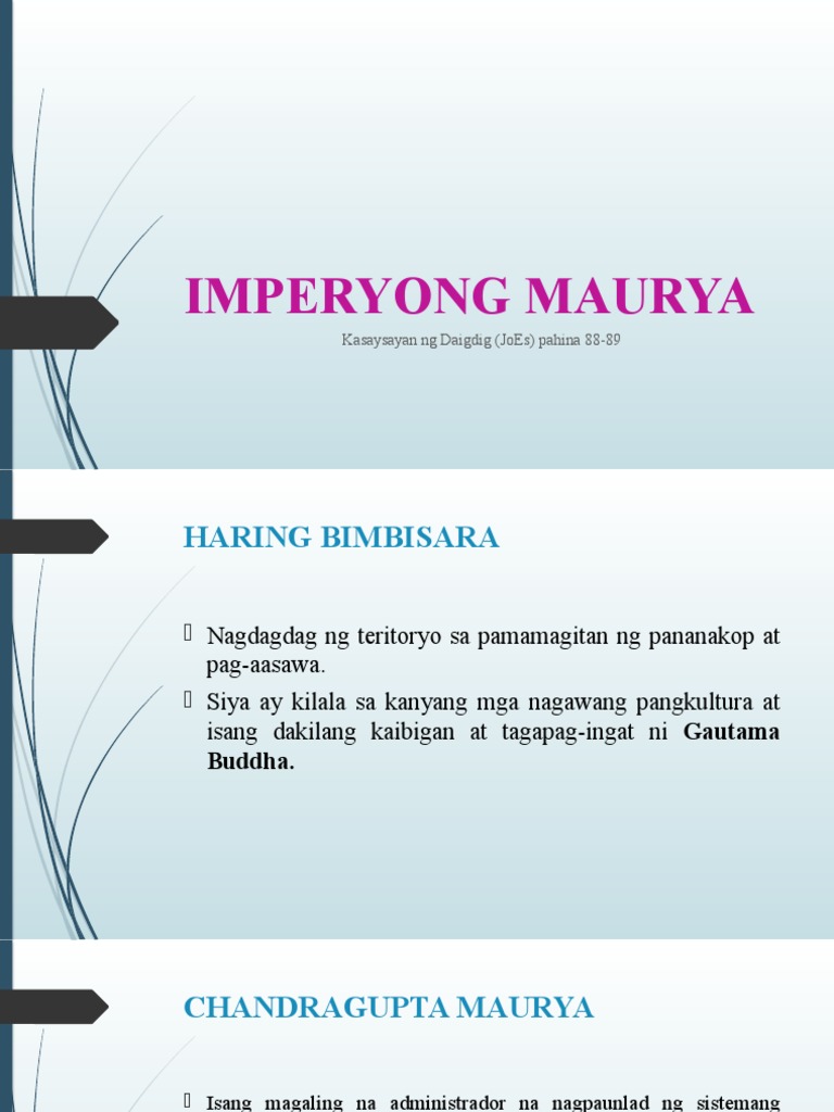 Imperyong Maurya PDF