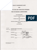 Quality Assurance Audit For Forensic DNA and Convicted Offender DNA Databasing Labs 12.05.2005 PDF