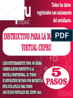 Unsaac: Instructivo para La Matricula Virtual Cepru