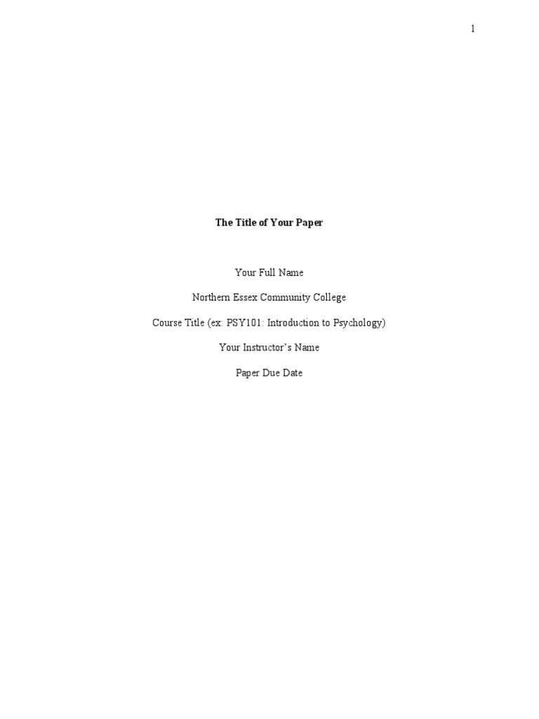 APA Report Format Template | PDF | Apa Style | Paragraph
