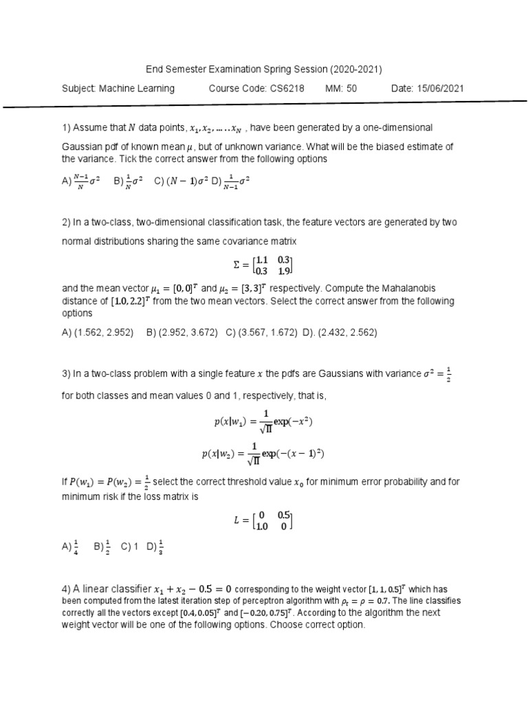 End Sem 20 21 | PDF
