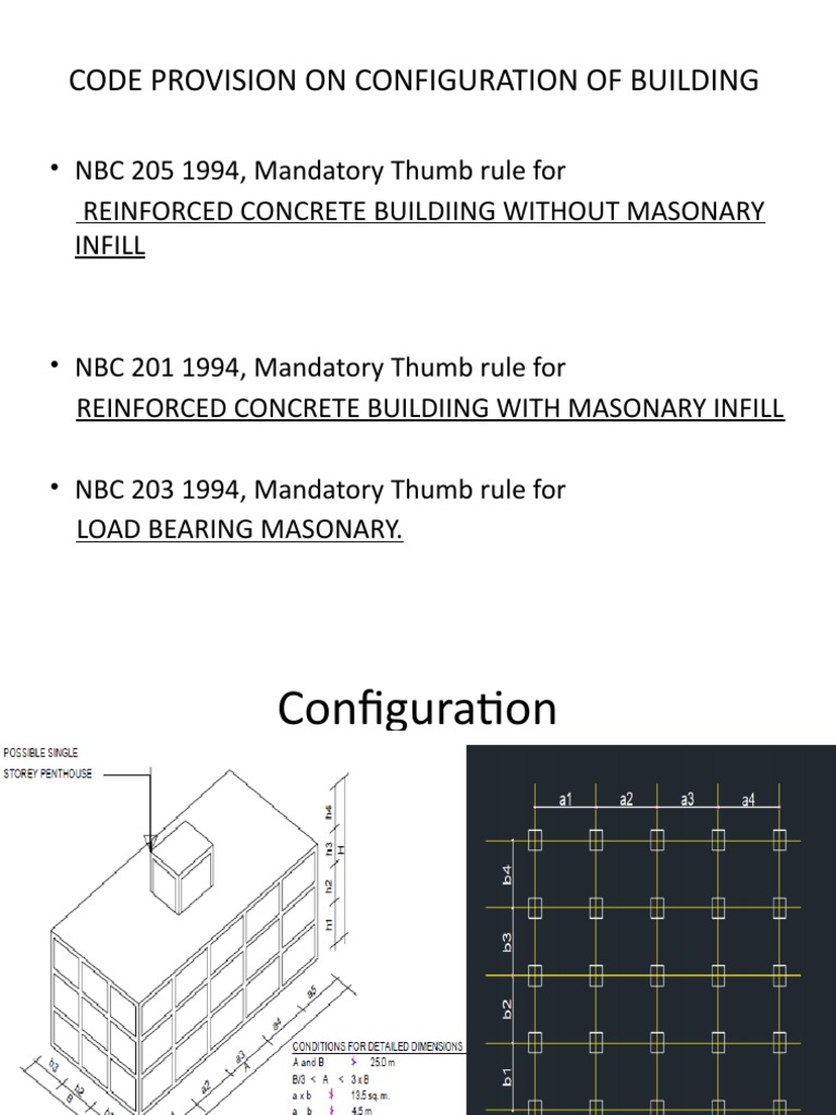Code Provision On Configuration of Building | PDF
