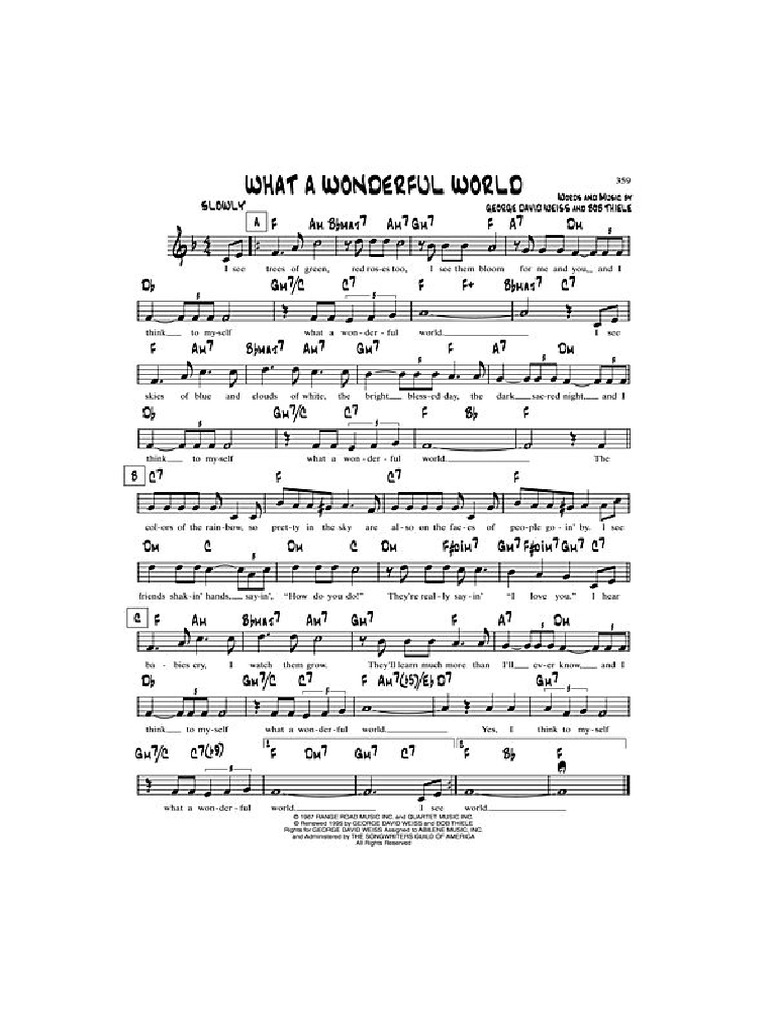 What A Wonderful World PDF