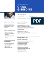 Blue and Black Modern Resume