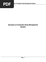 PDF Synopsis of Computer Shop Management System DL